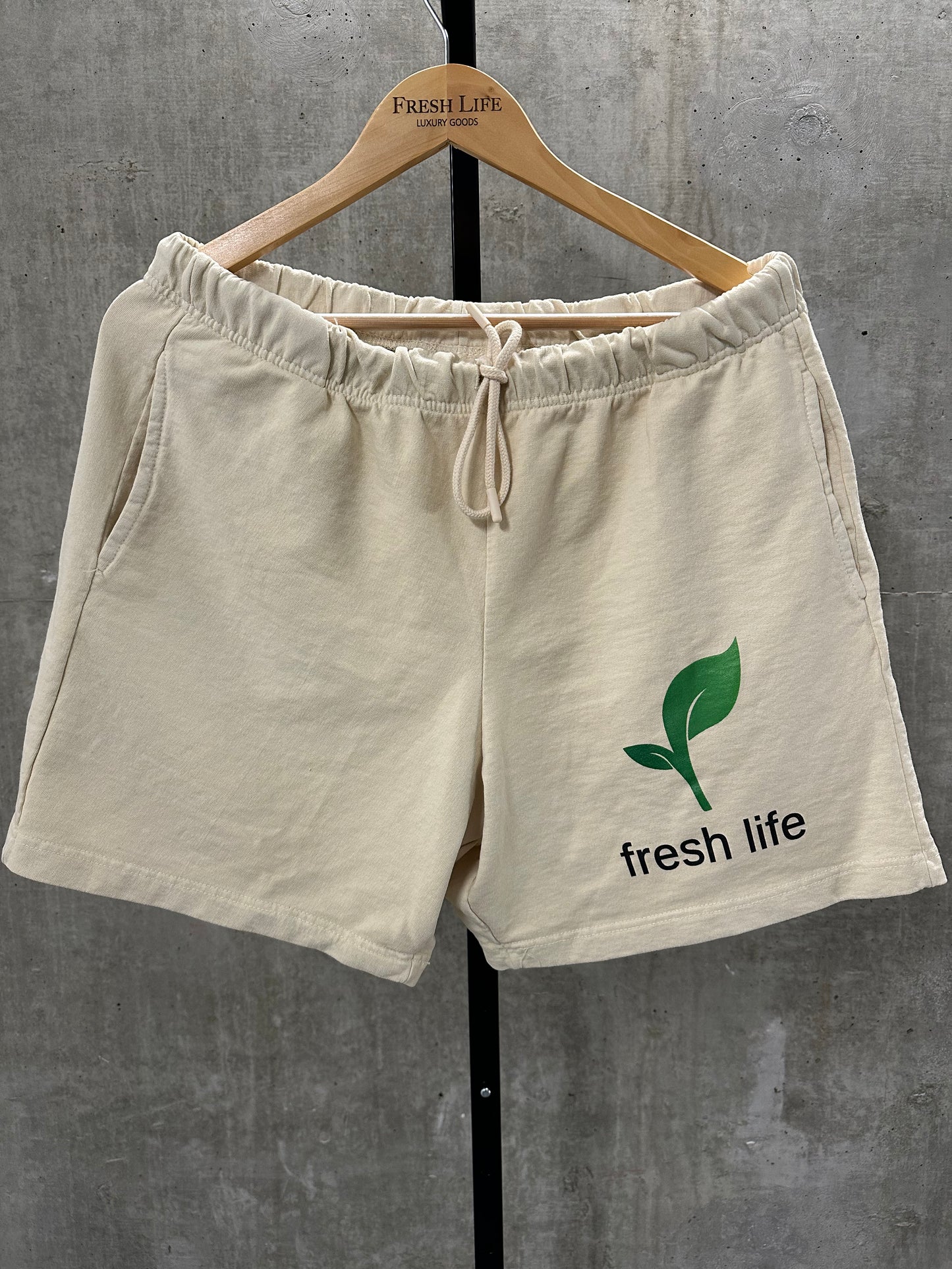 Garment Dye Terry Cloth Shorts - “Cream”